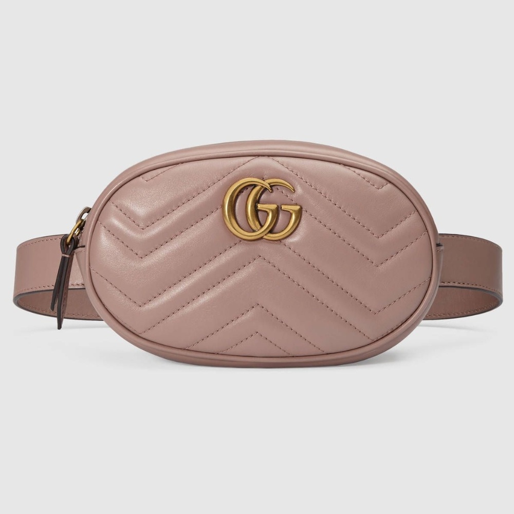 Gucci Marmont Small Matelasse Leather Belt Bag
